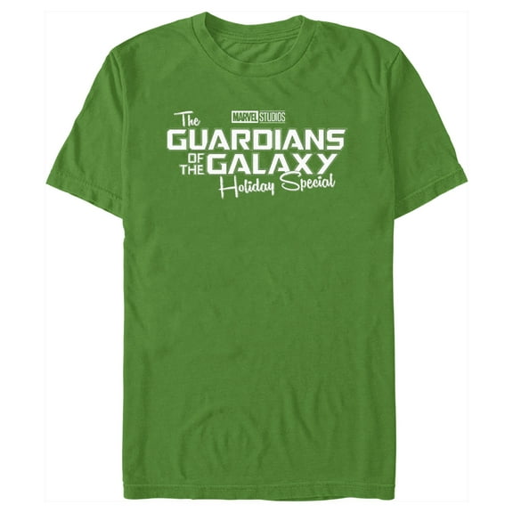 Men's Guardians of the Galaxy Holiday Special White Logo Graphic Tee Kelly Green 3X Large