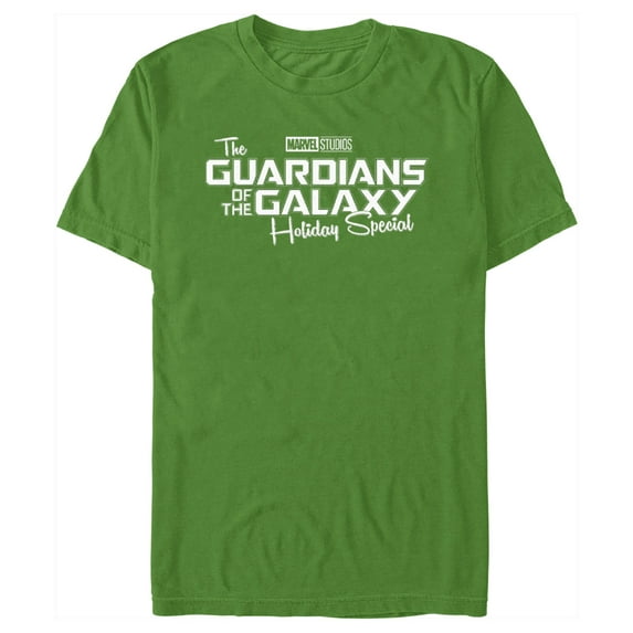 Men's Guardians of the Galaxy Holiday Special White Logo Graphic Tee Kelly Green X Large