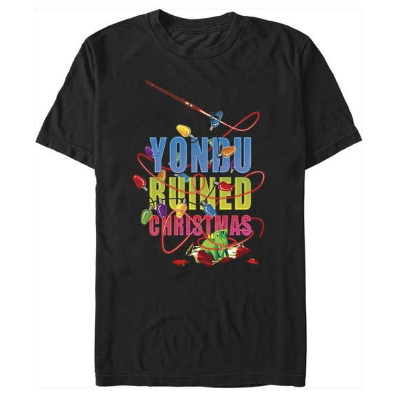Men's Guardians of the Galaxy Holiday Special Yondu Ruined Christmas Lights  Graphic Tee Black 3X Large