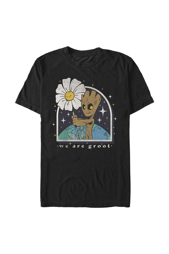 Men's Guardians of the Galaxy We Are Groot Graphic Tee Black Large