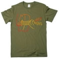 thumbnail image 1 of Men's Guitarist T-shirt Guitar Player Music 3D creative tee shirt (X-Large Military Green), 1 of 7