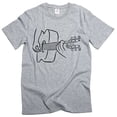 thumbnail image 1 of Men's Guitarist T-shirt Guitar Player Music 3D creative tee shirt (XX-Large Grey), 1 of 7