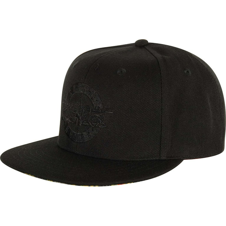 Guns Baseball Men\'s Circle Logo Adjustable Black Roses N Cap Snapback