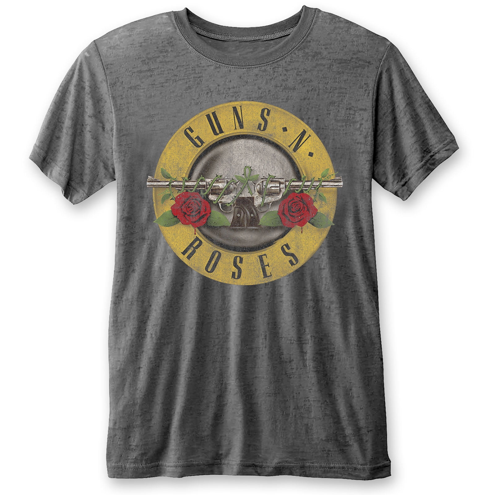 Men's Guns N Roses Classic Logo Burn Out T-Shirt Vintage T-shirt X