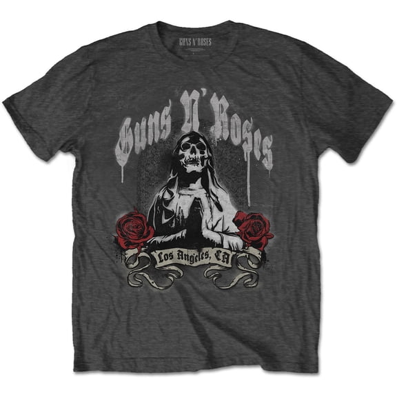 Men's Guns N Roses Death Men Slim Fit T-shirt X-Large Charcoal