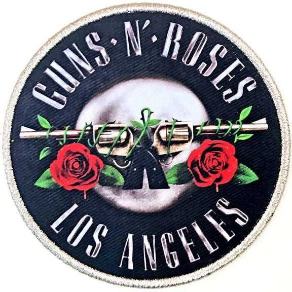 Men's Guns N Roses Los Angeles Silver Embroidered Patch Silver
