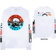 thumbnail image 1 of Men's Guns N Roses Motorcross Logo (Back & Arm Print) Long Sleeve X-Large White, 1 of 3