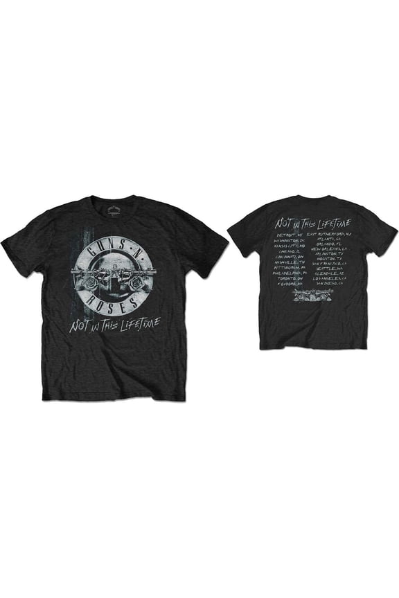 Men's Guns N Roses Not In This Lifetime Tour Xerox Slim Fit T-shirt X-Large Black