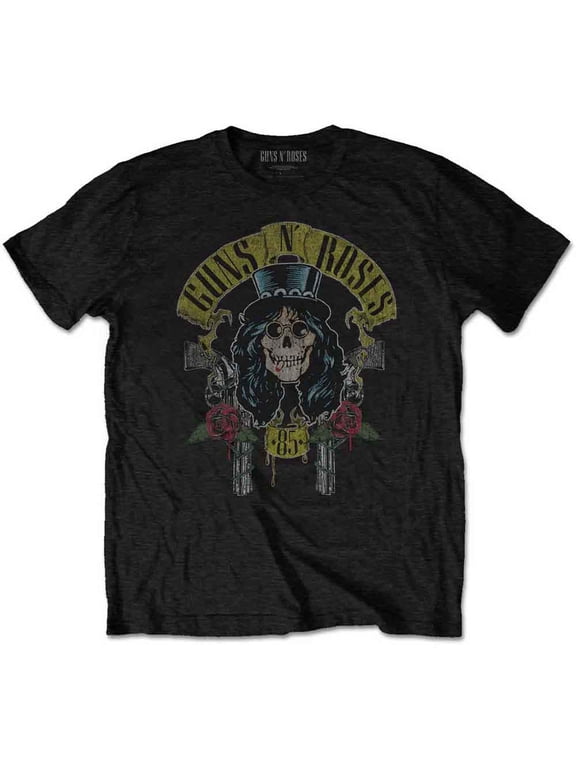 Men's Guns N Roses Slash 85 Slim Fit T-shirt X-Large Black