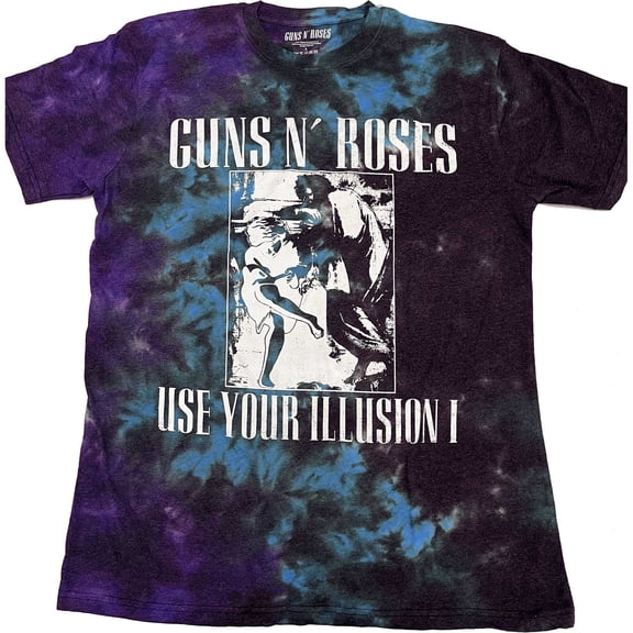 Men's Guns N Roses Use Your Illusion Monochrome T-shirt X-Large Blue