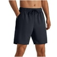 thumbnail image 1 of Men's Gym Shorts - Quick Dry Black Casual Basketball Shorts with Pockets for Running Workout Activewear, 1 of 2