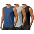 thumbnail image 1 of Men's Gym Tank Top Quick Dry 3 Pack UPF 50+ Sleeveless Workout Shirts Summer Sun Protection Running Tank Tops, 1 of 3