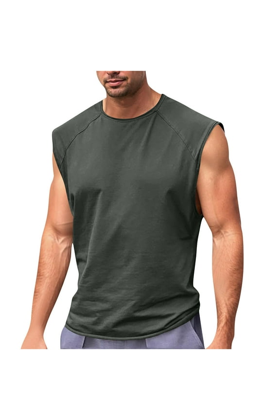 Men's Gym Tank Tops Workout Cap Sleeve T-Shirts Athletic Muscle Vest Training Bodybuilding Shirts
