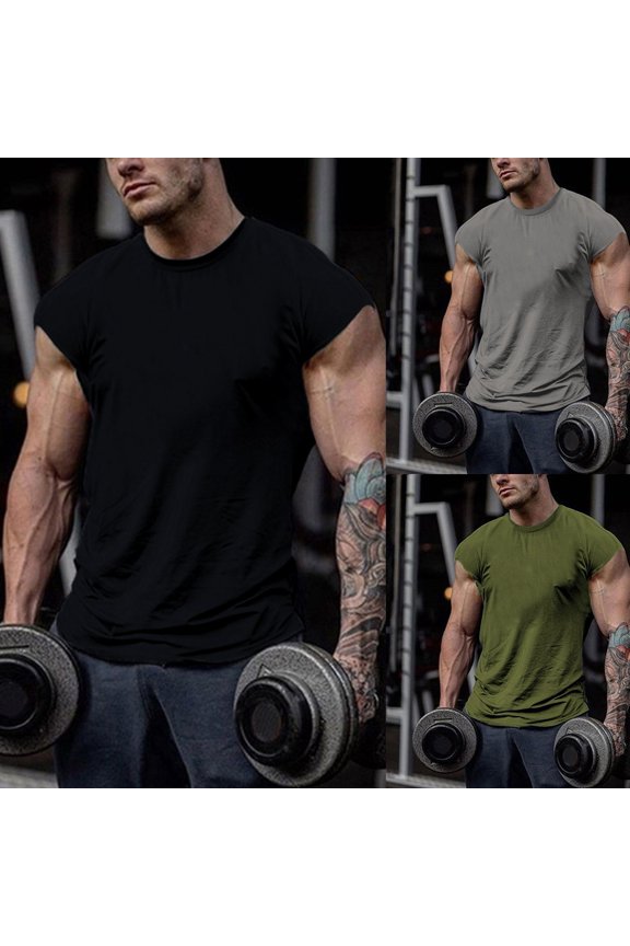 Men's Gym Tank Tops Workout Sleeveless T-Shirts Athletic Muscle Tank Training Bodybuilding Shirts