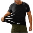 thumbnail image 1 of Men's Gym Tops Quick Dry Moisture-Wicking Short Sleeve Active Tshirts Slim Fit Workout Running Athletic Clothes (4XL, Black), 1 of 6