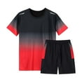 thumbnail image 1 of Men's Gym Workout Sets, Short Sleeves + Running Shorts, with High-Pressure Compression, Sweat-Wicking, Sun Protection, 1 of 3