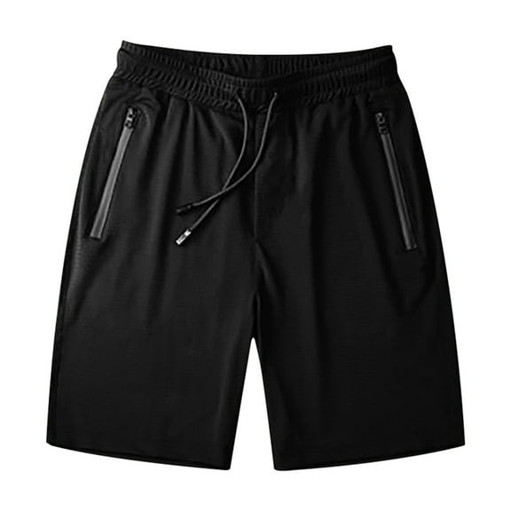 Men's Gym Workout Shorts Quick Dry Lightweight Athletic Training Running Hiking Jogger with Zipper Pockets