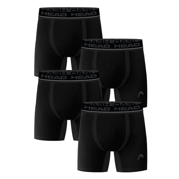Men’s HEAD Air-Vent Performance Boxer Briefs, 4-Pack (Sizes S–XL)