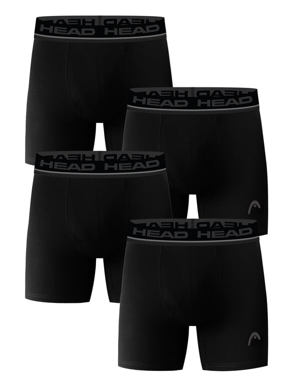 Men's HEAD All Over Mesh Performance Underwear Boxer Briefs, 4-Pack (Sizes S–XL)