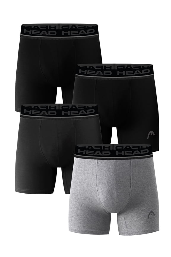 Mens HEAD Performance Boxer Briefs, 4-Pack (Sizes SXL)