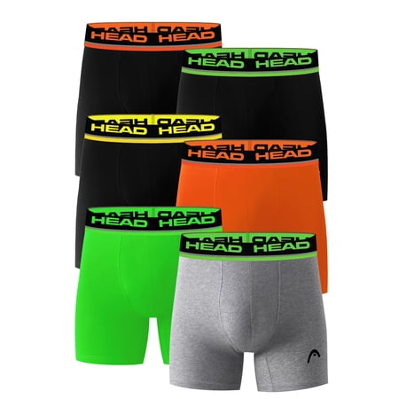 Men’s HEAD Performance Underwear Boxer Briefs in Hi-Viz Colors, 6-Pack (Sizes S–XL) price history and forecast - HEAD