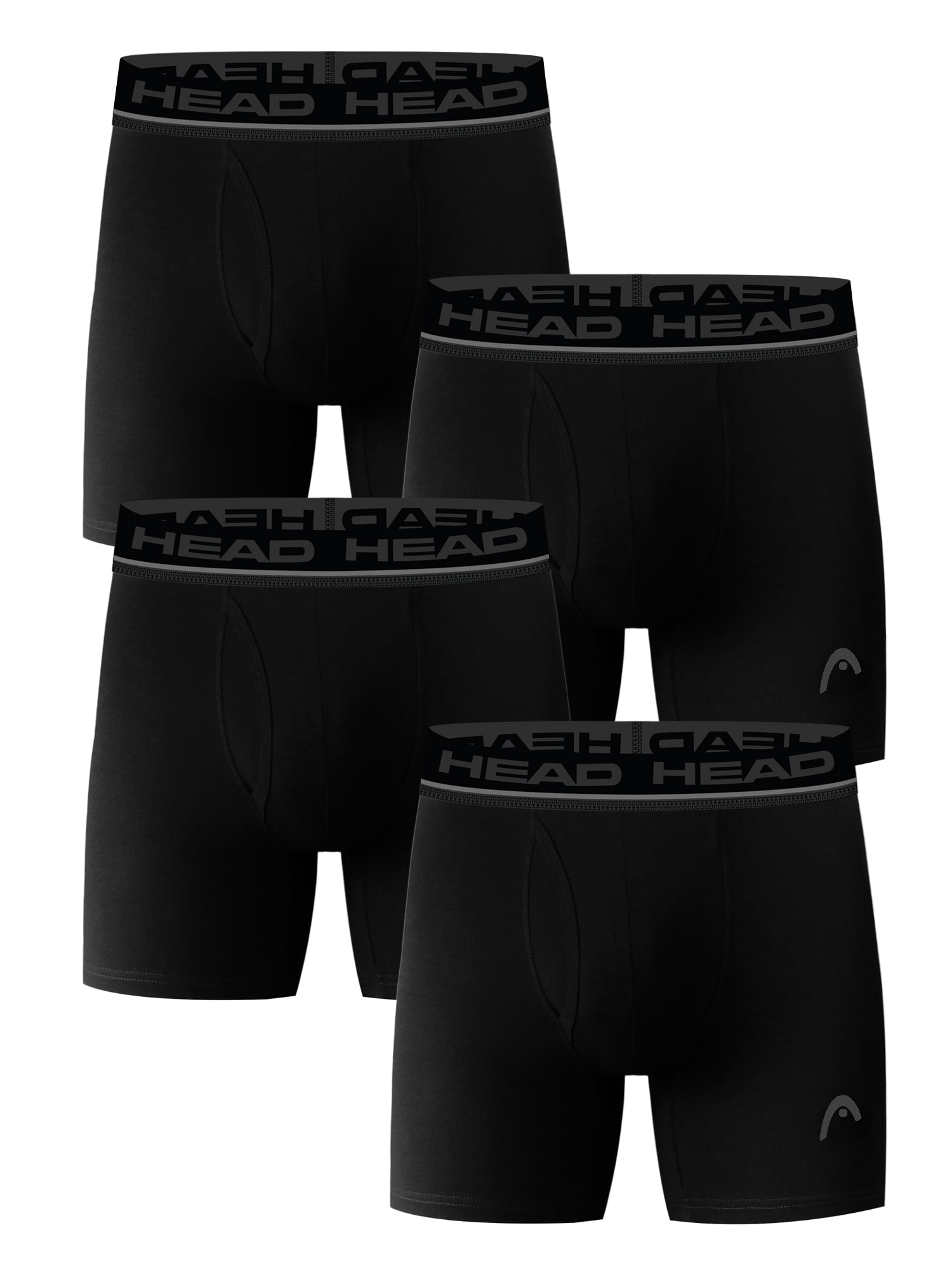 Men’s HEAD Performance Underwear Boxer Briefs with Fly, 4-Pack (Sizes S–XL)