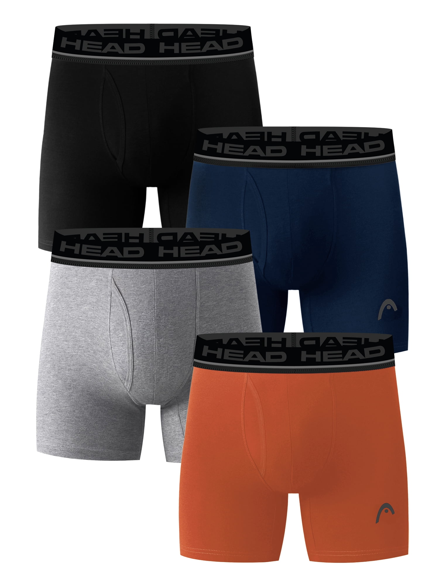 Men’s HEAD Performance Underwear Boxer Briefs with Fly, 4-Pack (Sizes S–XL)