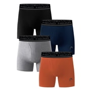 Men s HEAD Performance Underwear Boxer Briefs with Fly, 4-Pack Sizes S XL