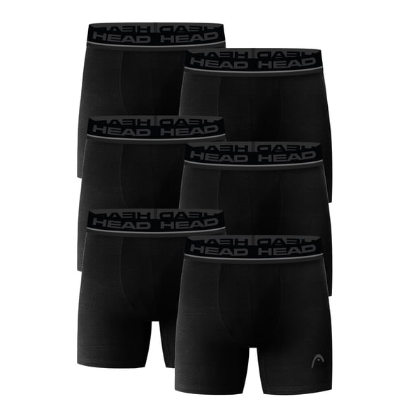 Men’s HEAD Performance Boxer Briefs with Fly, 6-Pack (Sizes S–XL)