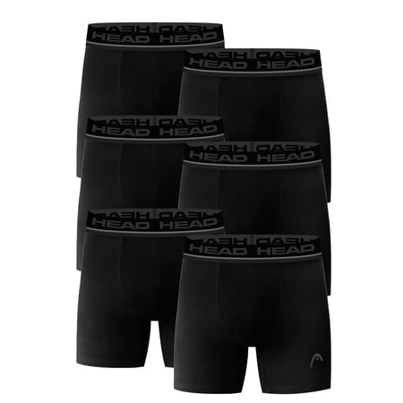 Men’s HEAD Performance Underwear Boxer Briefs with Mesh Pouch, 6-Pack (Sizes S–XL)