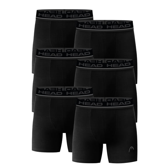 Men’s HEAD Performance Boxer Briefs with Mesh Pouch, 6-Pack (Sizes S–XL)
