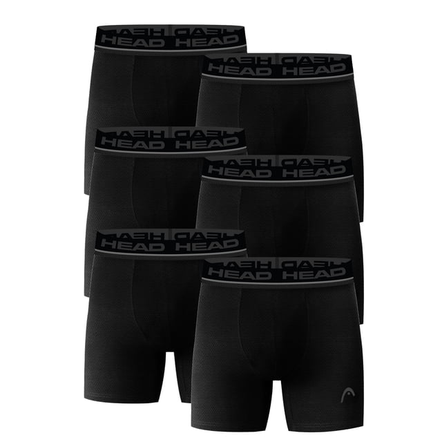 Men’s HEAD Performance Boxer Briefs with Mesh Pouch, 6-Pack (Sizes S–XL)