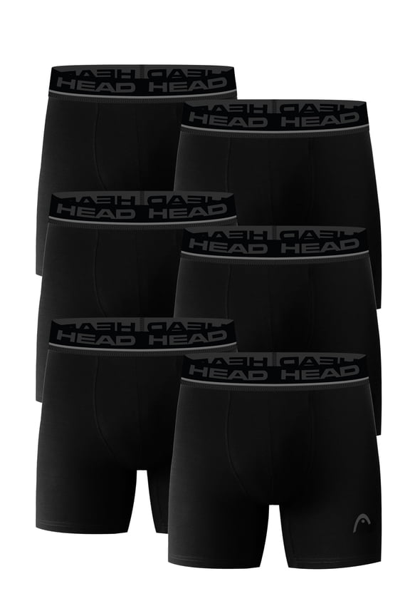 Men’s HEAD Performance Boxer Briefs with Support Pouch, 6-Pack (Sizes S–XL)