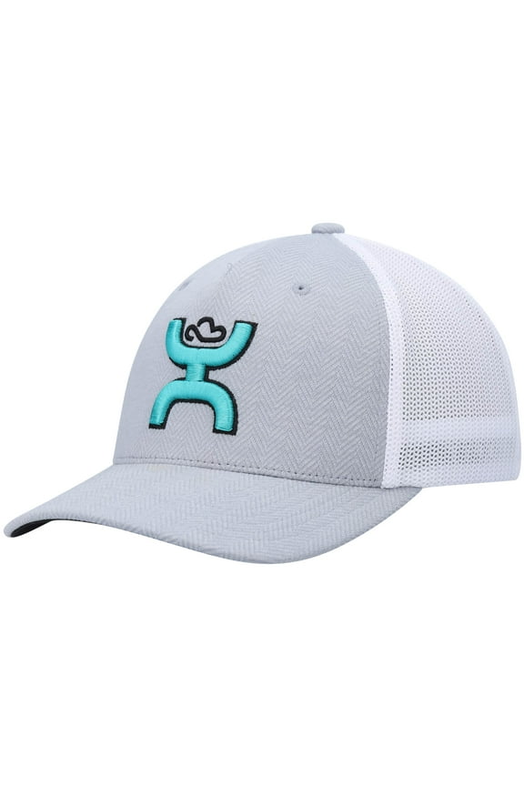 ® Men's Coach 5-panel Grey White Flexfit Cap 2212GYWH