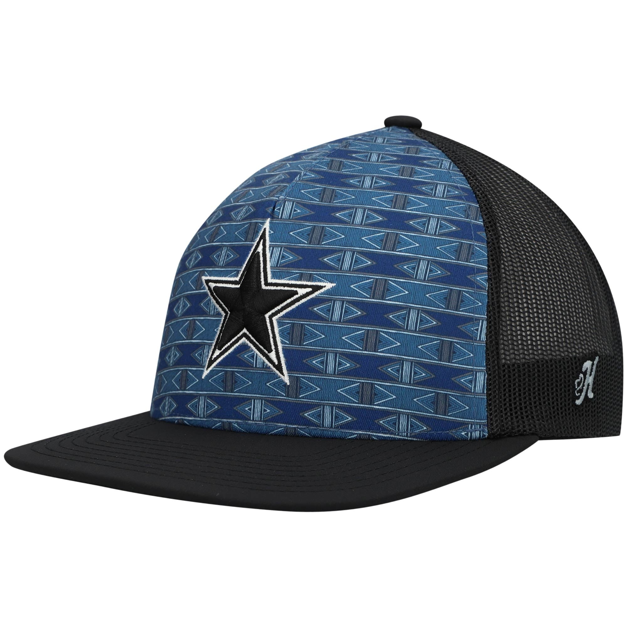 Men's HOOey Navy/Black Dallas Cowboys Pattern Snapback Hat - OSFA