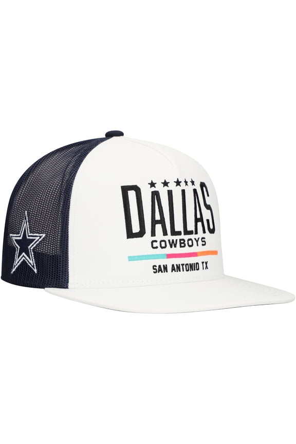 Men's HOOey  White/Navy Dallas Cowboys  San Antonio Trucker Snapback Hat