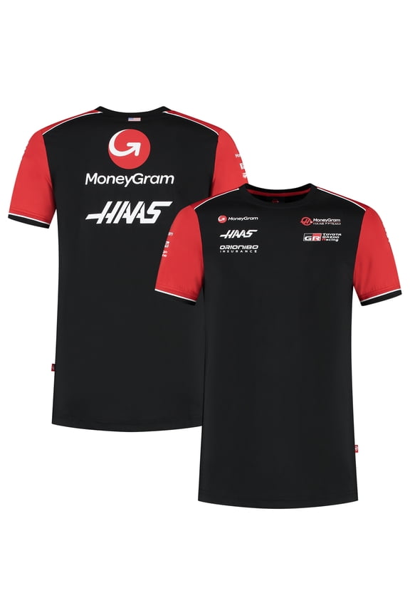 Men's Haas F1 Black Team Fitted T-Shirt