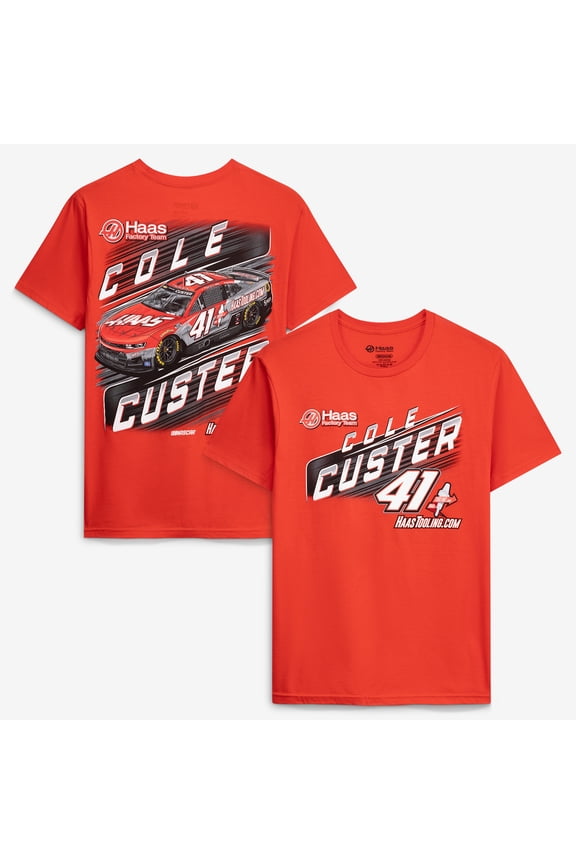 Men's Haas Factory Team  Red Cole Custer #41 Haas Tooling T-Shirt