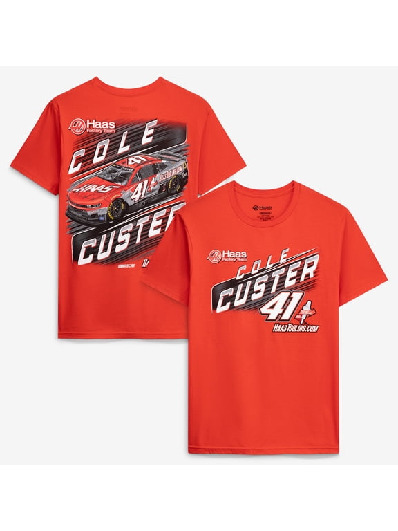 Men's Haas Factory Team Red Cole Custer #41 Haas Tooling T-Shirt