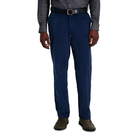 Men's Haggar® Classic-Fit Stretch Expandable Waistband Corduroy Pants Color: Cadet Blue Size: 38X30