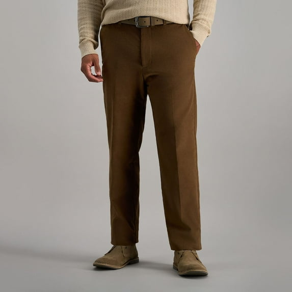 Men's Haggar® Classic-Fit Stretch Expandable Waistband Corduroy Pants Color: Camel Size: 44X30