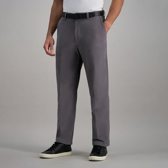 Men's Haggar® Classic-Fit Stretch Expandable Waistband Corduroy Pants Color: Charcoal Size: 40X30