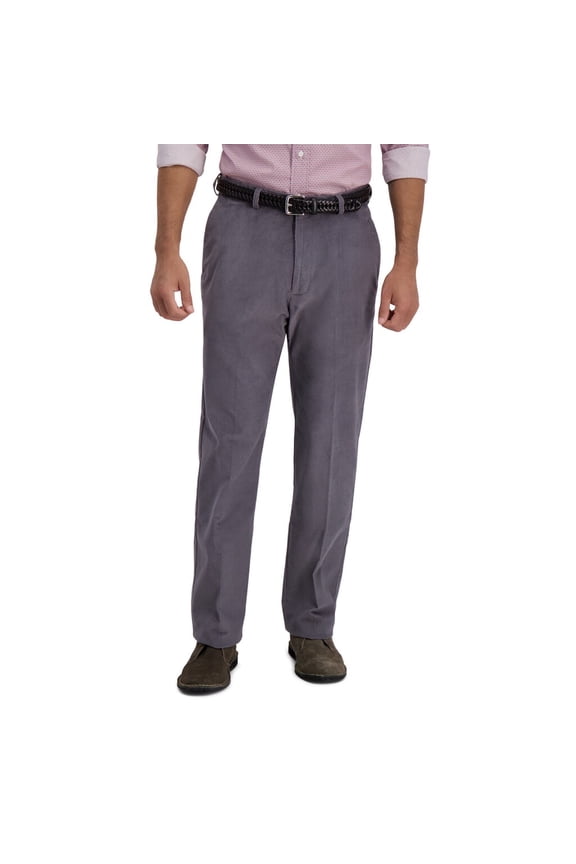Haggar Mens Classic fit Dress Corduroy Pants 40 / 30 Charcoal Grey Solid