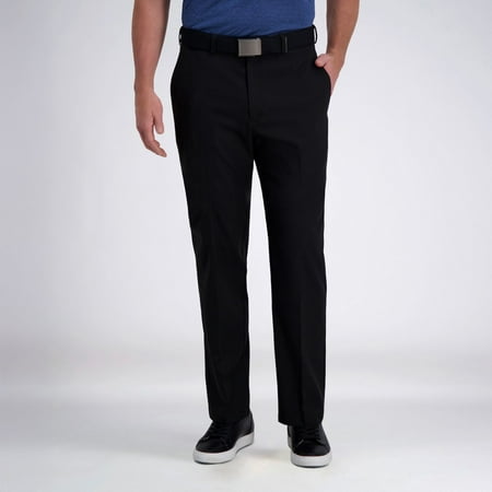 Men's Haggar® Cool Right® Performance Flex Classic-Fit Flat-Front Pants Color: Black Size: 32X30