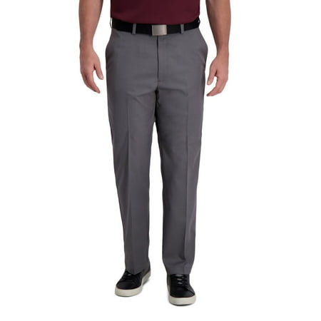 Men's Haggar® Cool Right® Performance Flex Classic-Fit Flat-Front Pants Color: Heather Gray Size: 32X30