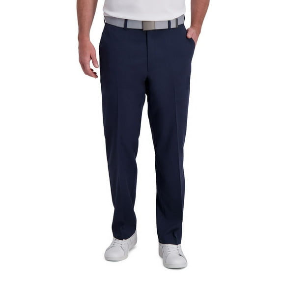 Men's Haggar® Cool Right® Performance Flex Classic-Fit Flat-Front Pants Color: Ink Size: 34X32