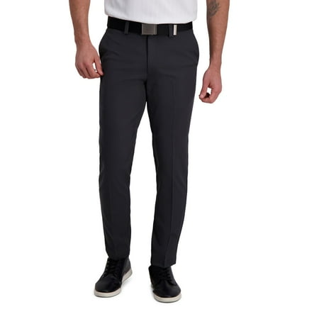 Men's Haggar® Cool Right® Performance Flex Slim-Fit Flat-Front Pants Color: Dark Gray Heather Size: 32X32