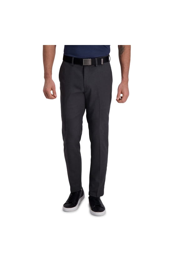 Men's Haggar Cool Right Performance Flex Slim-Fit Flat-Front Pants Color: Dark Gray Size: 34X32
