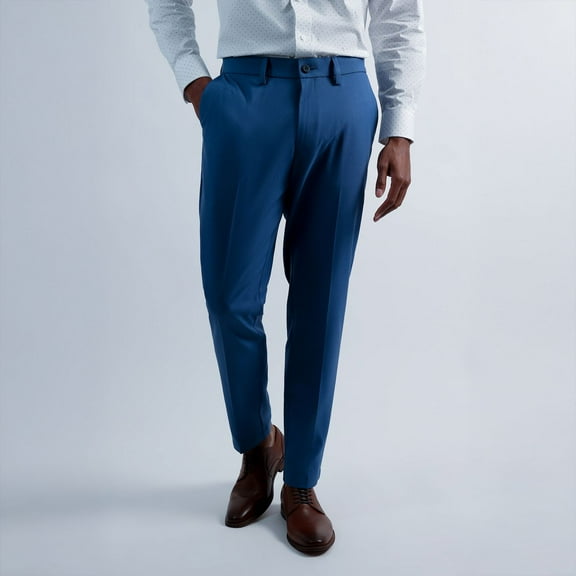 Men's Haggar® Cool Right® Performance Flex Slim-Fit Flat-Front Pants Color: Ink Size: 30X29