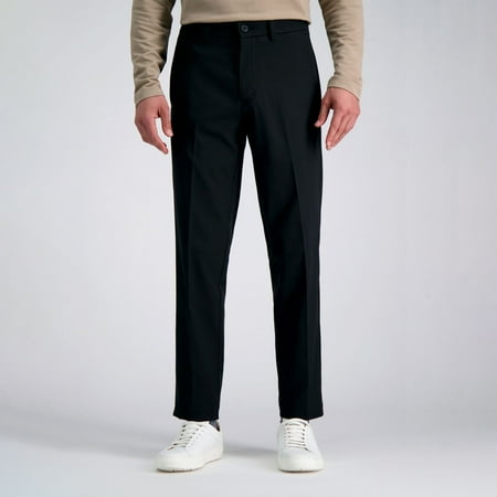 Men's Haggar® Cool Right® Performance Flex Straight-Fit Flat-Front Pants Color: Black Size: 34X32